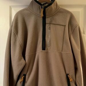 GAP Men’s Arctic Fleece Half-Zip Fleece Quail Jacket-Medium